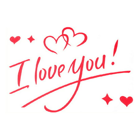 Usupdd 1PC Valentine Stickers; Static Stickers; Disposable Decorative Stickers Usupdd WAA220816-4742