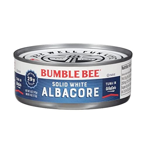 Bumble Bee Solid White Albacore Canned Tuna Fish in Water - Wild Caught, Dolphin Safe, Low Sodium, Gluten Free, Non-GMO - 5 Oz. Cans (2 Count) thumbnail