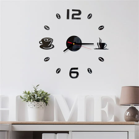 Usupdd New 3D DIY Roman Numbers Acrylic Mirror Wall Sticker Clock Home Decor Mural Decals Usupdd WAA220817-7668