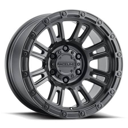 Raceline 956B-COMPASS 17  Cast Aluminum Wheel  COMPASS SATIN BLACK 17X9 8X170 -12mm