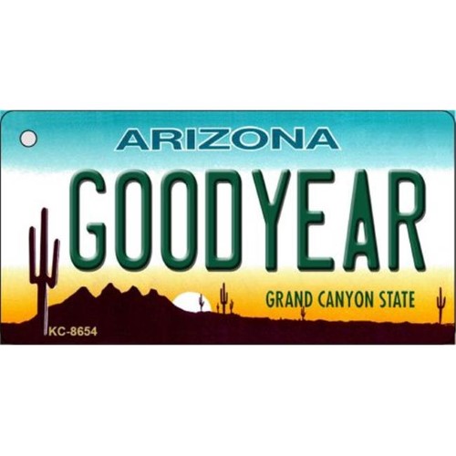 Smart Blonde KC-8654 1.5 X 3 in. Goodyear Arizona Background Novelty Metal Key Chain