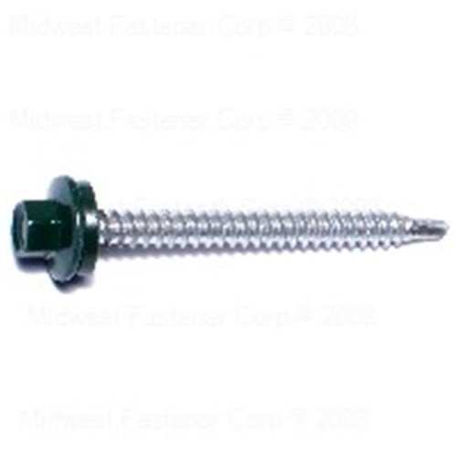 Midwest Fastener 9598 10 X 2 Green Pole Barn Screws - 1500 Piece