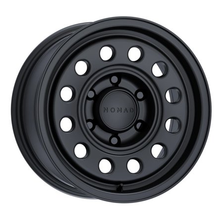 17x8.5 Nomad Wheels N501SB Convoy Satin Black Wheel 5x5 (0mm)