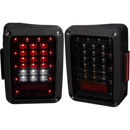 MilcTabe for Wrangler JK Pair Rear Tail Light Lamp LED L.E.D. 2007 2008 2009 2010 2011 2012 2013 2014 2015 2016 2017 07 08 09 10 11 12 13 14 15 16 17 