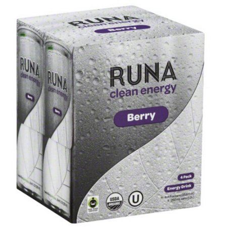 Runa Clean Energy Berry Sparkling Energy Drink, 33.6 Fl Oz, (pack of 6)