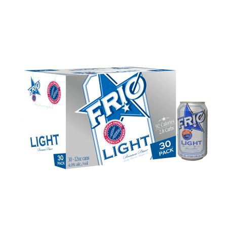 Frio Light American Brewed Beer, 30 Pack, 12 Fl Oz