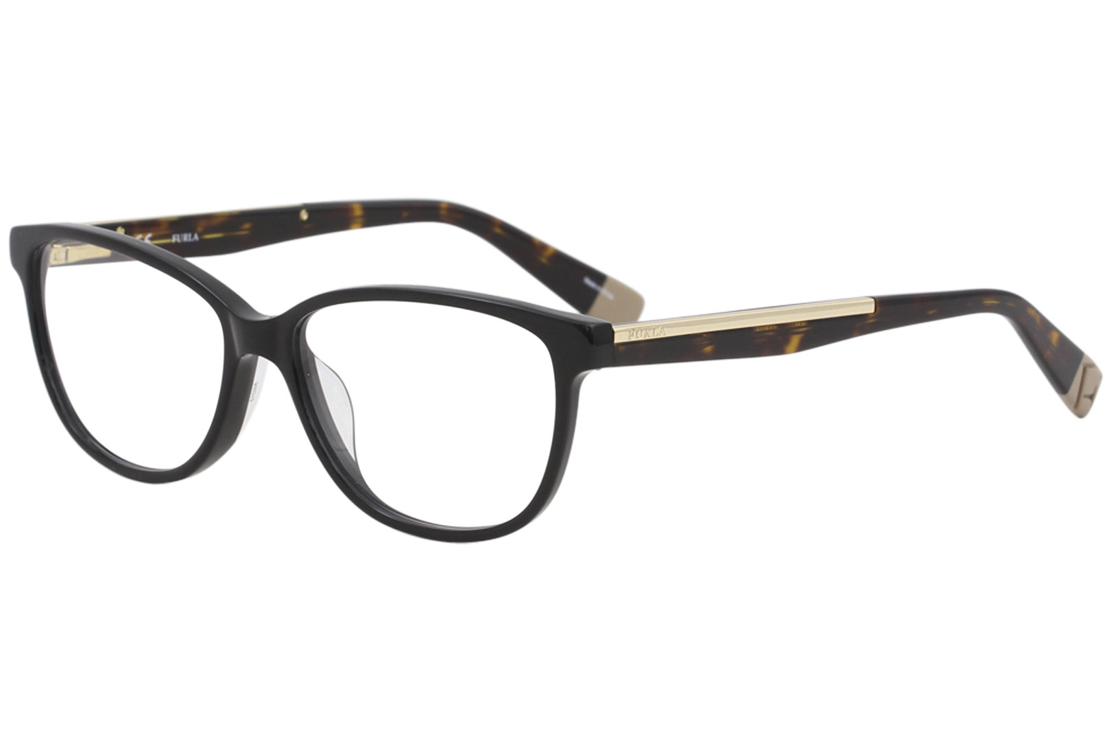 Furla Women's Eyeglasses VU4973 VU/4973 0700 Black Full Rim Optical Frame 54mm