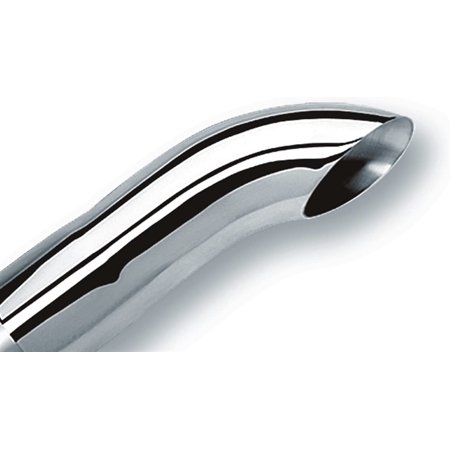 Borla 20140 Polished Stainless Steel Single Round Turndown/Turnout Tailpipe Tip
