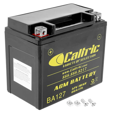 Caltric Compatible with Ytx12-Bs Agm Battery Kawasaki 26012-Y003 26012-1253 26012-1281 26012-0109