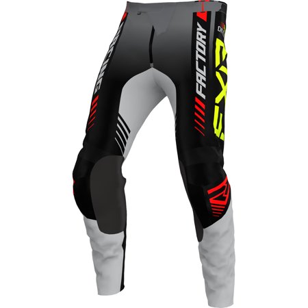 FXR Grey Black HiVis Clutch Pro MX Pants Breathable Comfort Adjustable Waist - 34 233377-0765-34