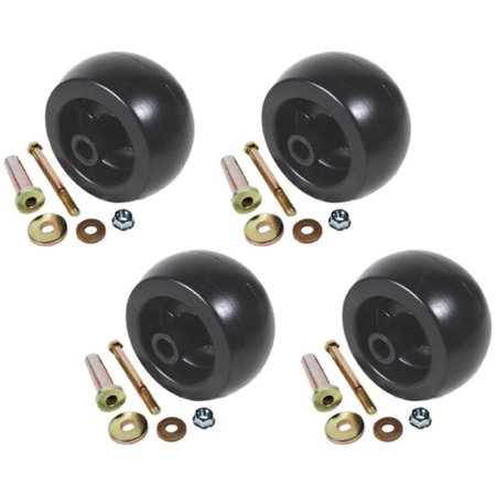 Four (4) Deck Wheel/Roller Kit for Kubota Exmark Toro 103-7263 103-4051 103-3168