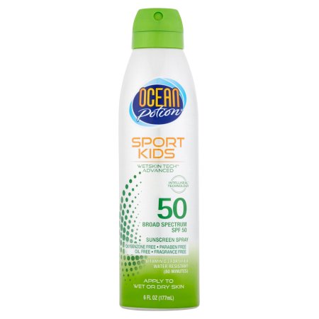Ocean Potion Sport Kids Wetskin Tech Advanced Broad Spectrum SPF 50 Sunscreen Spray 6fl Oz