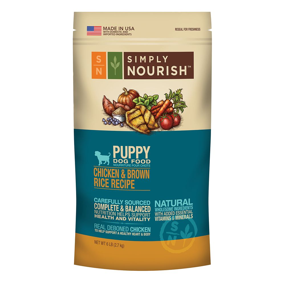 Simply Nourish&reg; Puppy Food - Natural, Chicken and Brown Rice Size: 6 Lb