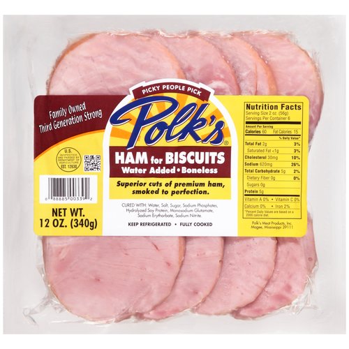 Polk's® Meat Products Ham For Biscuits, 12 Oz