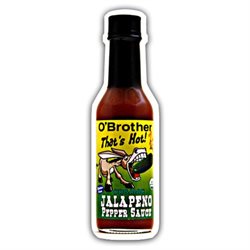 Hot Sauce Jalapeno Pepper Sauce O'brother 5 Fl Oz Bottle