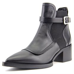 No.21 8367 Women Pointed Toe Leather Black Ankle Boot