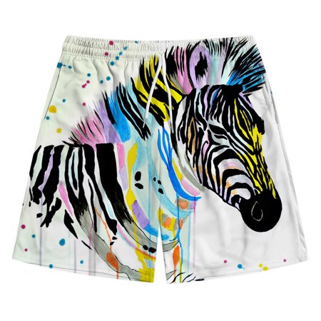 FengLS Men and Women Five Points Breathable Sports Surfing 3D Printing Seaside Vacation Beach Shorts Swimming Trunks 10-Woman Cloth-11A#29363 Ladies C