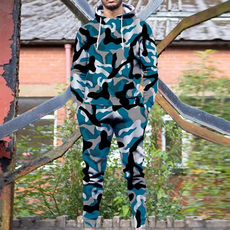 Tokmisa Vi745 Men S Fashion Long-sleeved Trousers Camouflage Two-piece Sports and Leisure Suit Suit #6755