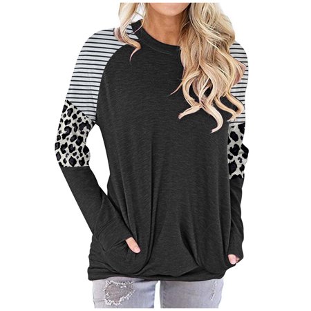 Sentmoom Lotusmile Womens Blouses and Tops Dressy   Basic Slim Shirt O Neck Solid Fitted T Shirts Long-Sleeve Basic Casual Shirts Classic Loose Tees D