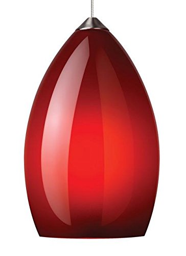 Tech Lighting 700MPFIRF-LEDS930 Firefrost Single Light 4-1/2 Wide LED Mini Pend Chrome / Red Shade