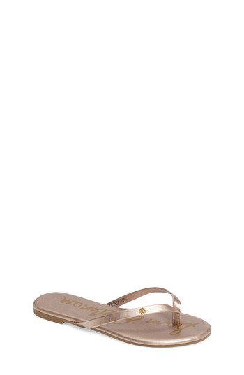 Toddler Girl's Sam Edelman 'olivia' Charm Jelly Flip Flop, Size 11 M - Metallic