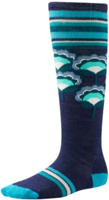 Smartwool Girls' Peony Pop Kneehigh Socks - Ink Heather