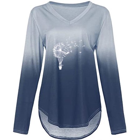 Sentmoom Fall Blouses for Women Trendy 2022  Animal Print Henley Shirts Long-Sleeves Casual Relaxed Top V-neck Trendy Generic Tops Solid Regular Sweat