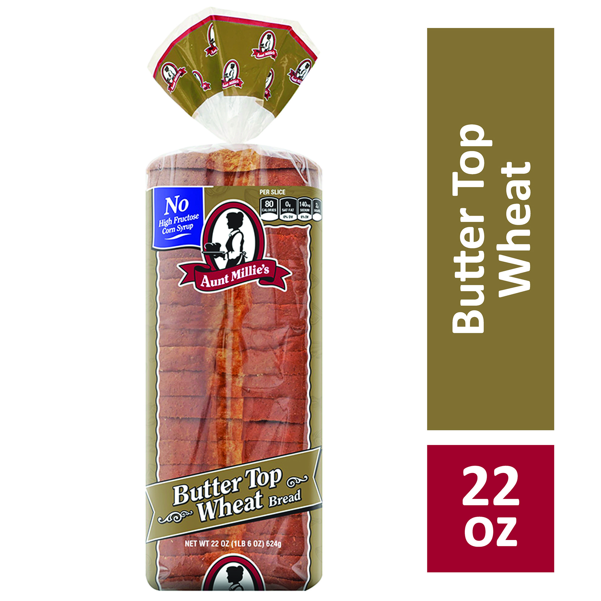 Aunt Millie's Butter Top Wheat Sandwich Bread - 22oz