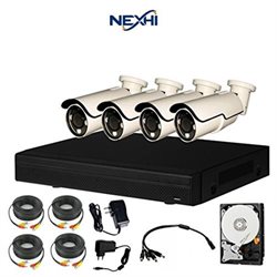 Nexhi Nxh-5104-205v58-ds2t 4ch 720p HD-cvi DVR Surveillance System with 1080p Bullet Camera, Adapt