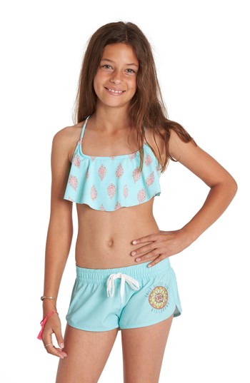 Girl's Billabong Samsara 2 Volley Shorts, Size M (10-12) - Blue
