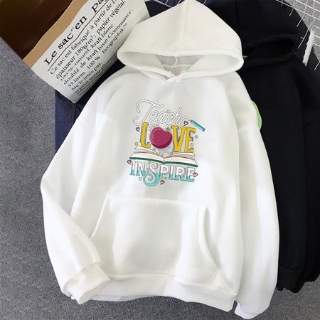 Tokmisa Ti1723 Women S Vintage Funny Loose Long Sleeve Hooded Shift Printed Sweatshirt Shirt #2723