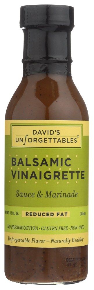 (6 Pack) David'S Unforgettables Balsamic Vinaigrette, Reduced Fat, 12 Fl. Oz.
