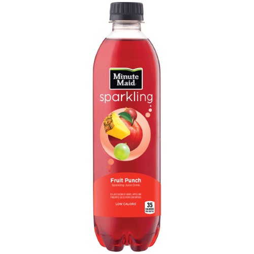 Minute Maid Sparkling Juice, Fruit Punch, 16.9 Fl Oz (Pack of 12)