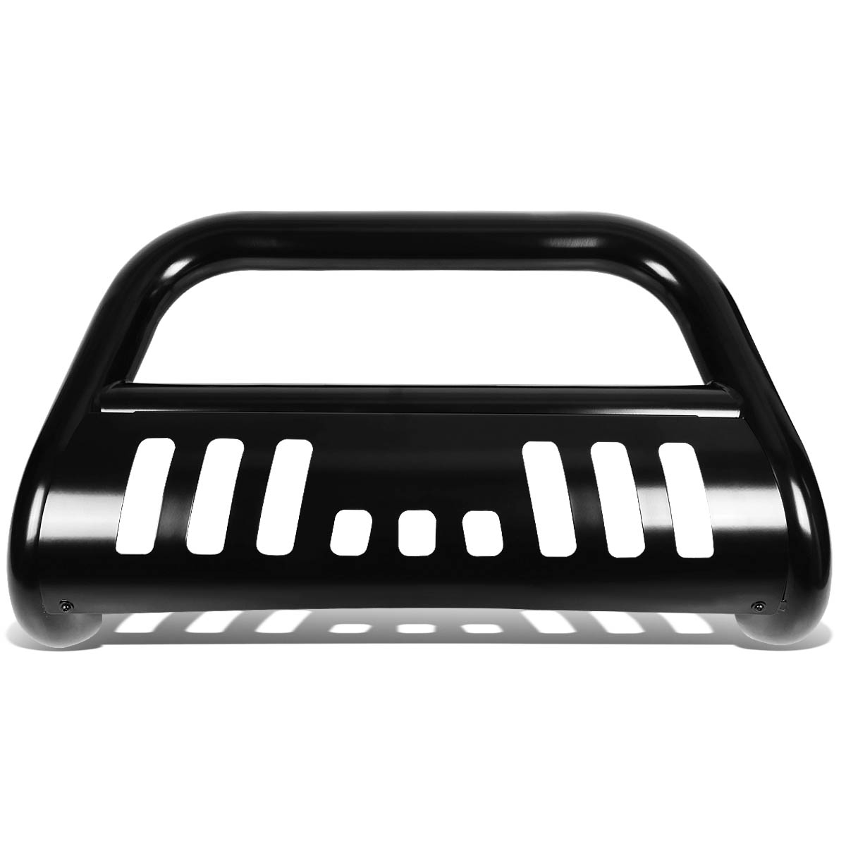 DNA Motoring BURB-025-BK for 2004 to 2015 Nissan Titan A60/Armada W60 3  Bumper Push Bull Bar+Removable Skid Plate (Black) 05 06 07 08 09 10 11 12 13 