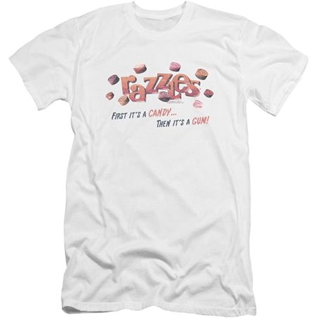Dubble Bubble a Gum and a Candy Mens Premium Slim Fit Shirt (White  Medium)