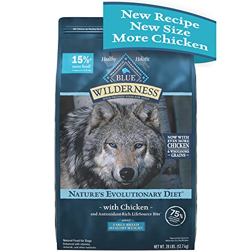 Blue Buffalo Wilderness Healthy Weight Adult Large Breed Dry Dog Food  Chicken  28-lb