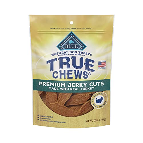 Blue Buffalo True Chews Premium Jerky Cuts Natural Dog Treats  Turkey 12 Oz Bag