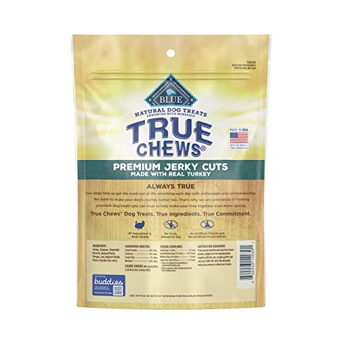 Blue Buffalo True Chews Premium Jerky Cuts Natural Dog Treats  Turkey 12 Oz Bag thumbnail