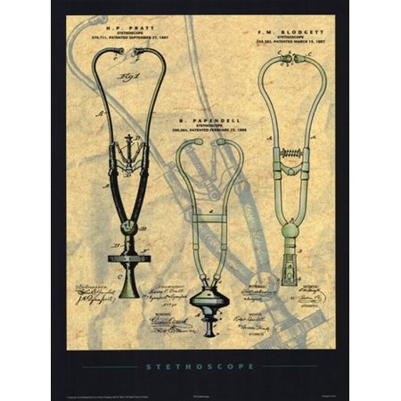 Stethoscope Poster Print by Patent Poster Company (18 X 24)