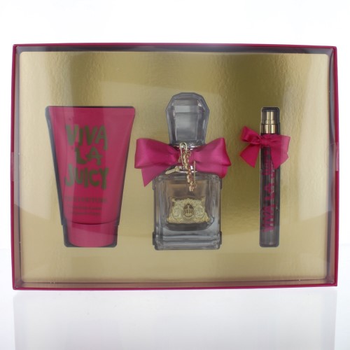 VIVA LA JUICY by Juicy Couture 3 PIECE GIFT SET - 1.7 OZ EAU DE PARFUM for WOMEN