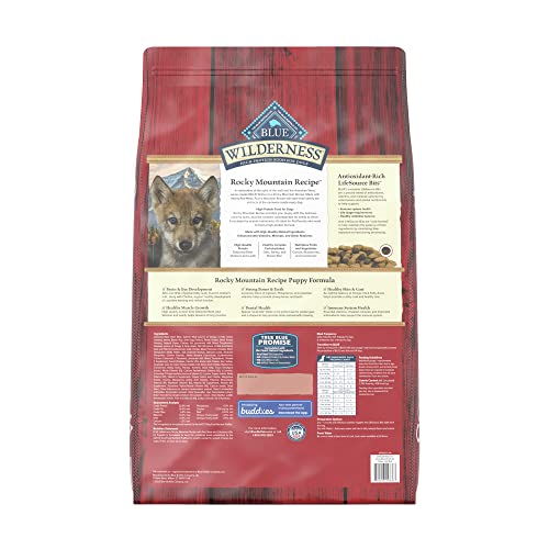 Blue Buffalo Wilderness Rocky Mountain Recipe High Protein Natural Puppy Dry Dog Food  Red Meat with Grain 24 Lb Bag thumbnail
