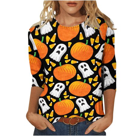 Sentmoom Cute Fall Shirts for Women 2022  Classic Slim Top O-Neck Lace Splicing Top Long-Sleeves Fashion Vintage Sweatshirt Cute Loose Shirts Pullover