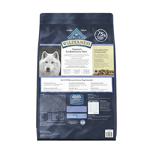 Blue Buffalo Wilderness Senior High Protein Dry Dog Food Plus Wholesome Grains  Chicken  24 Lbs thumbnail