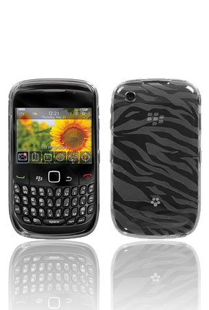 Blackberry Curve 8520 / 8530 /3g 9300 /3g 9330 Tpu Flexi Graphic Skin - Smoke Zebra