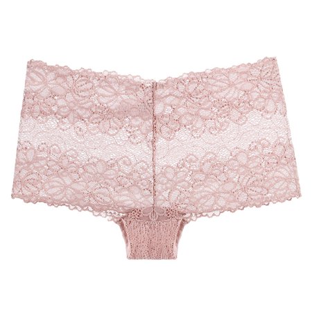 Shakumy Women S Seamless Underwear Plus Size Women Lace Boyshort Sexy Panties Low Barely There Bras for Women 4742 Pink X-Large