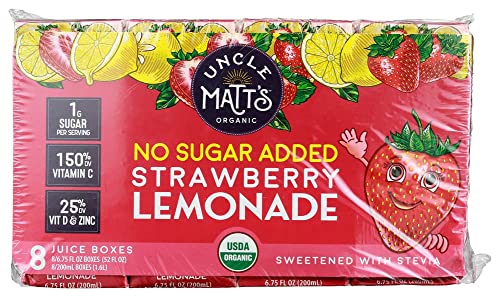 Uncle Matts, Strawberry Lemonade Juice Box, 54 Oz(Case of 4)