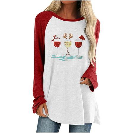 Sentmoom Womens 2022 Fall Casual T-Shirts Lightweight Fitted Sweatshirts Round Neck Casual Relaxed Tee Tops Long Sleeves Elegant Breathable Henley Shi
