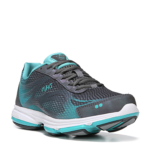 Ryka Women's Devotion Plus 2 Walking Shoe Grey/teal 7.5 M Us
