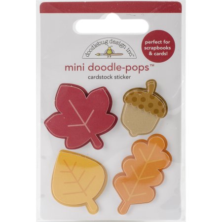 Doodlebug Doodle-pops 3D Stickers-fall Friends Little Leaves Minis