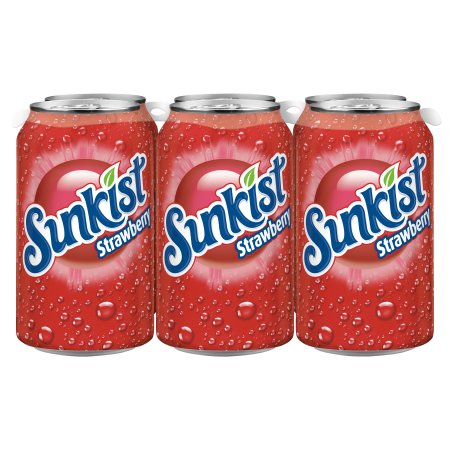 Sunkist Strawberry Soda, 12 Fl Oz, 6 Pack
